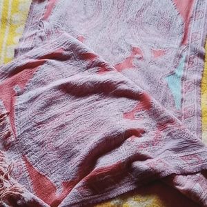 100% Wool Light Pink Scarf or Wrap